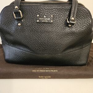 Kate Spade Black Grove Court Lainey Pebbled Leather Bag